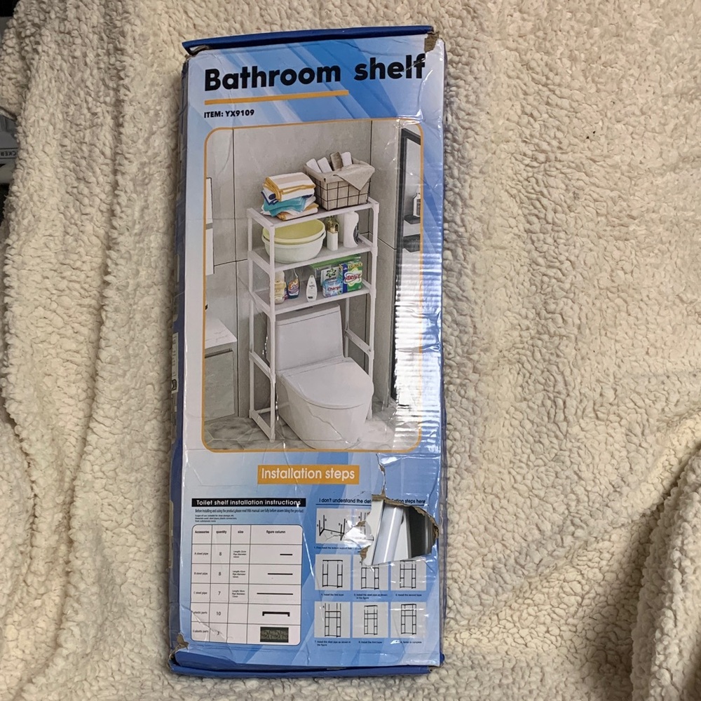Modern White Bathroom Storage Shelf